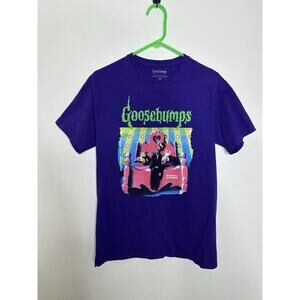 Goosebumps T Shirt Night Of The Living Dummy Graphic R.L. Stine Purple Sz M